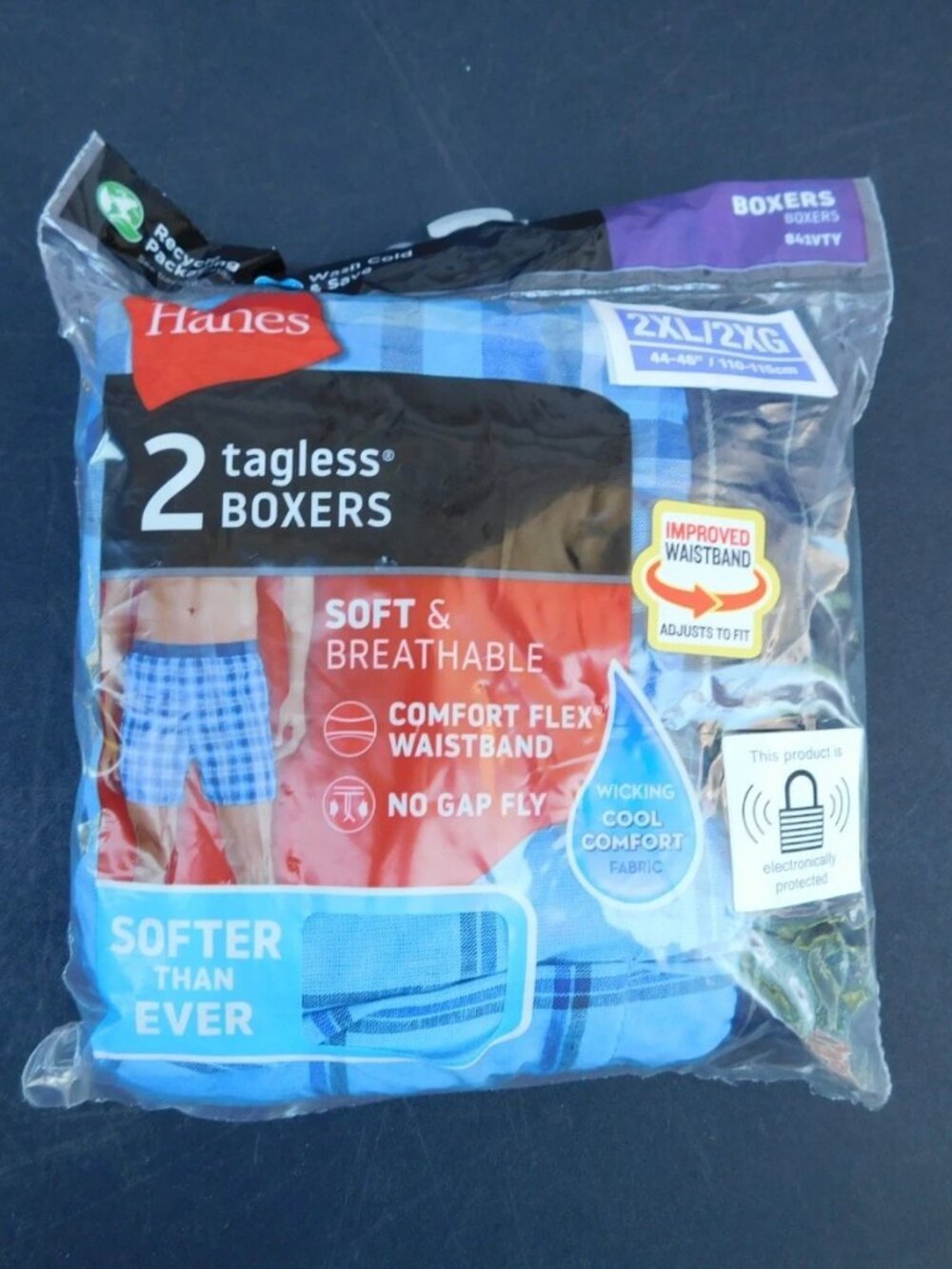Hanes Tagless Boxers SOFT & BREATHABLE Size 2XL NEW Mens Boxers